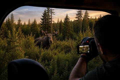 Rovaniemi: Unlimited-KM Moose & Arctic Wildlife Safari