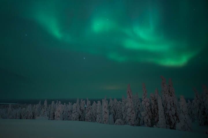 Northern Lights dancing in the sky