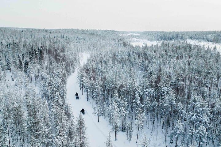 Ice Fishing and Snowmobile Safari Combo in Lapland