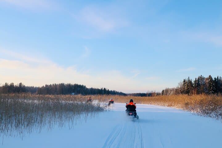 We drive on the frozen sea