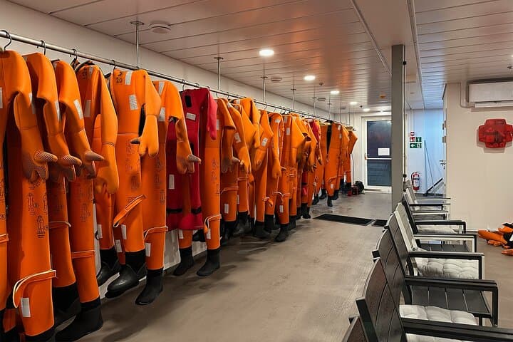 Dressing room is located in first floor of back deck