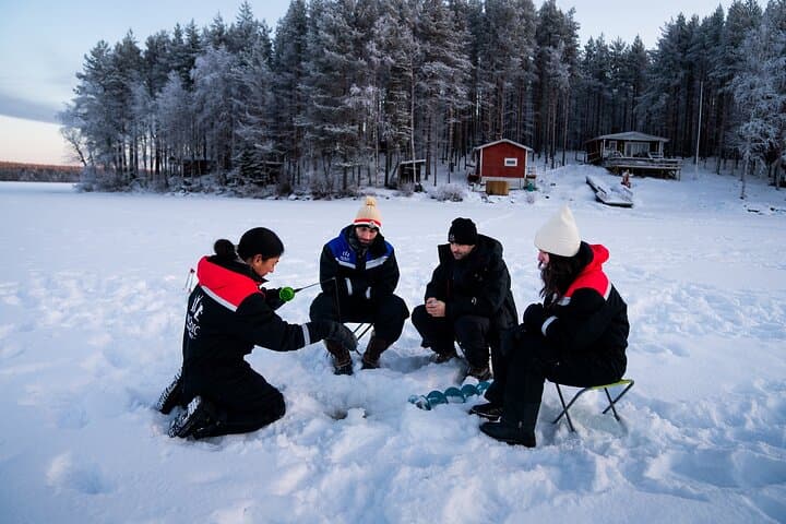 Snowmobile and Ice Fishing Experience