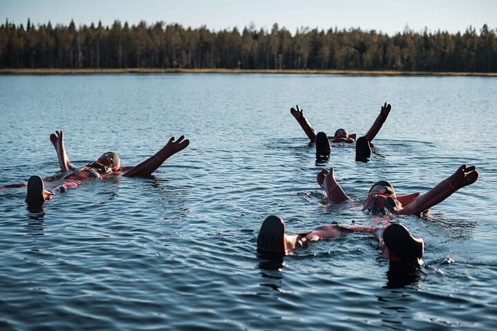Daytime Arctic Autumn Lake Floating in Rovaniemi, Small Group