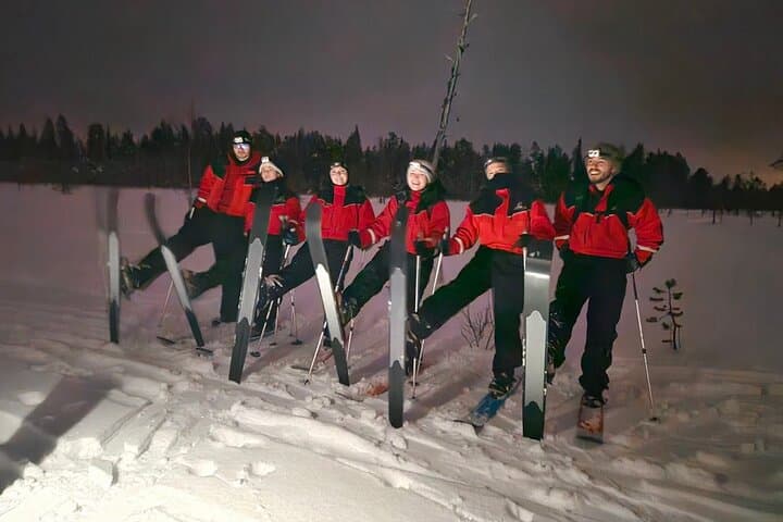 Happy skiers