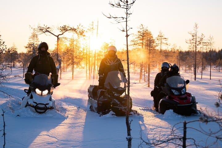 Snowmobile Adventure Ranua 2h with winter outwear