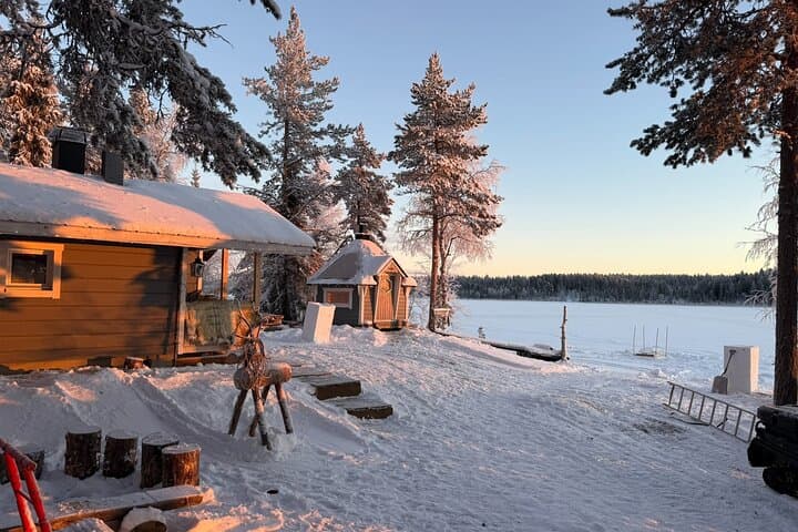 Arctic Reindeer Farm Experience with Snowshoeing in the Wild