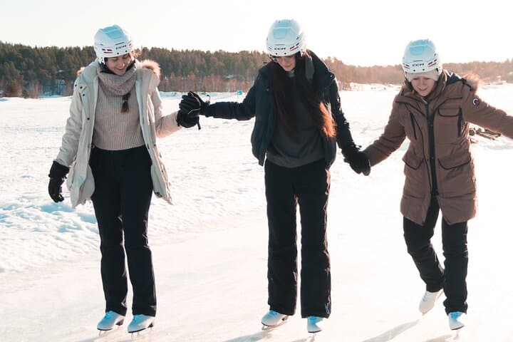 Ice Skating on Frozen Inari Lake