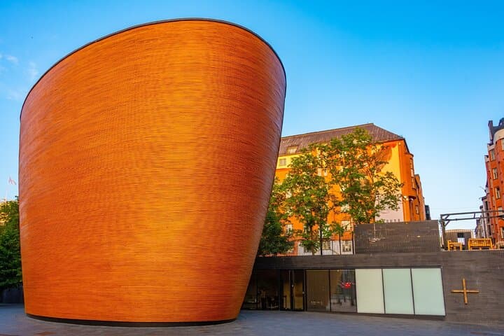 Kamppi Chapel: The unique curved wooden architecture of the "Chapel of Silence" in the city center.