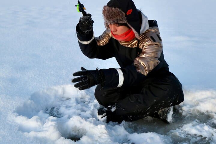 Husky Ride, Reindeer Ride and Ice Fishing One Day Experience