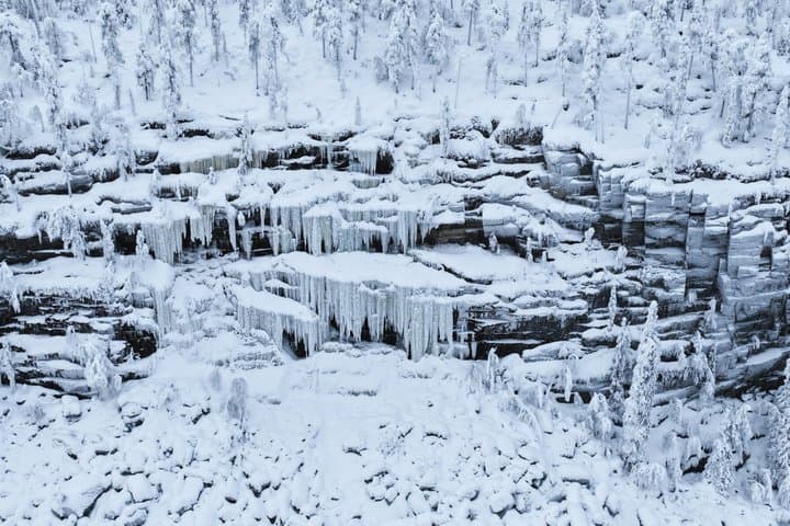 Korouoma Frozen Waterfalls Hike