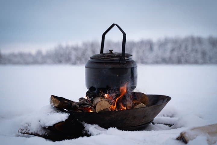 Ice Fishing With Reindeers