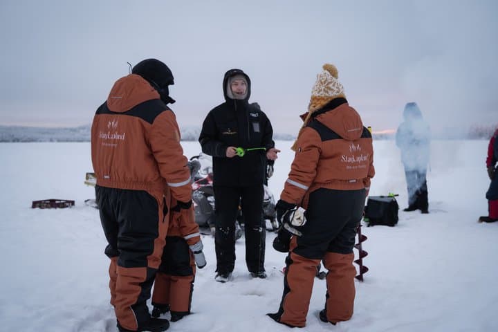 Ice Fishing With Reindeers