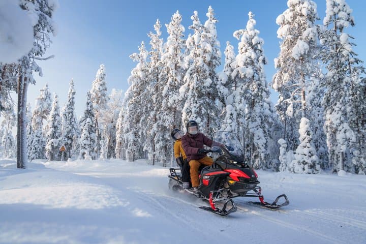 Snowmobile and Snowshoeing in Rovaniemi, in small group