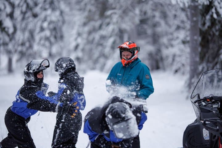 Snowmobile Safari into the Arctic Circle Forest