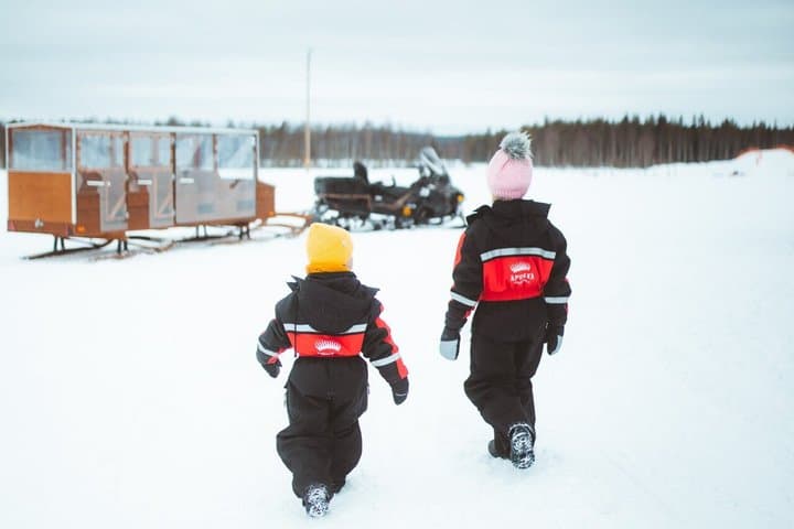 Family Snowmobiling in Rovaniemi, Apukka Resort