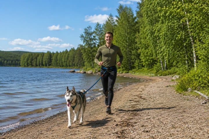 Guided Husky Hike in Finnish National Park